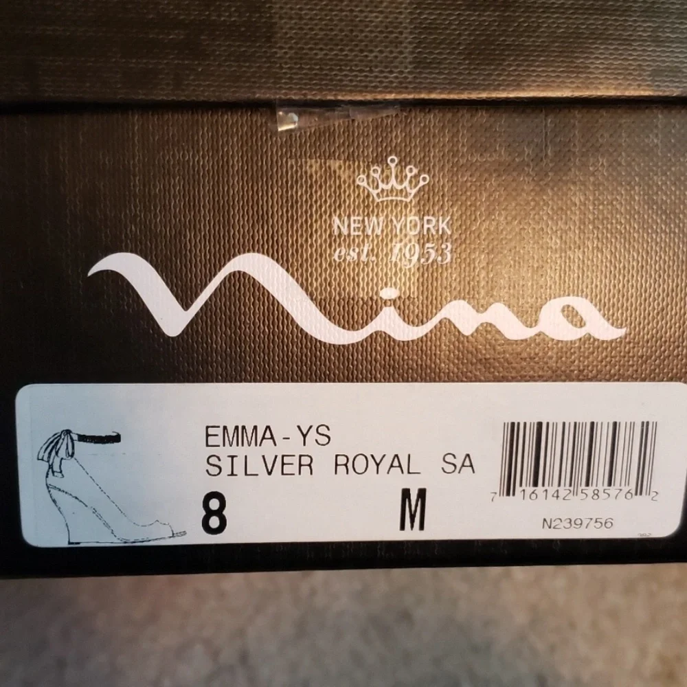 Nina Emma evening wedges sz 8
